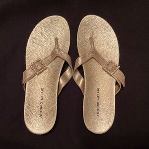 Antonio Melani Gold Thong Sandal